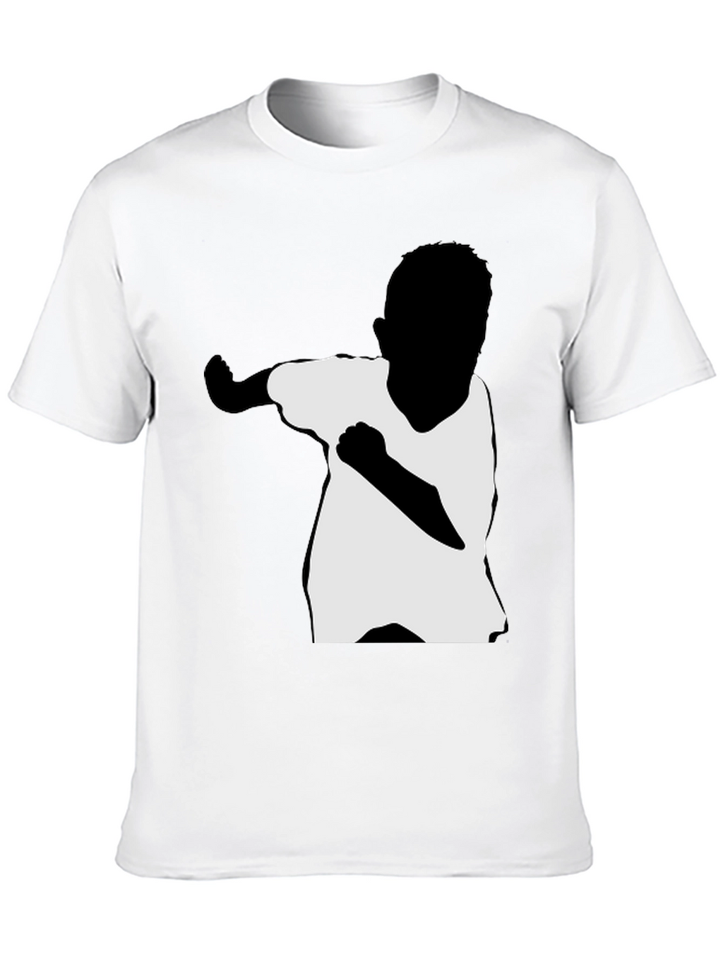 Boy Silhouette Dab Dance T-Shirt - Black