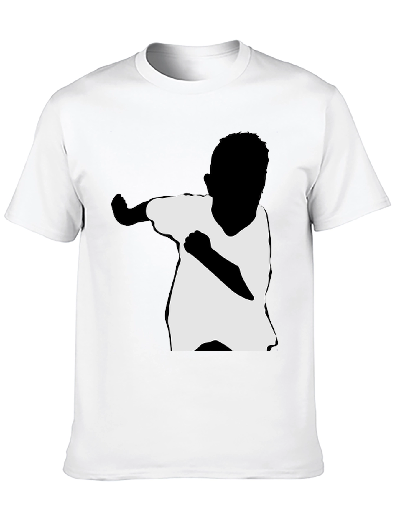 Boy Silhouette Dab Dance T-Shirt - Black
