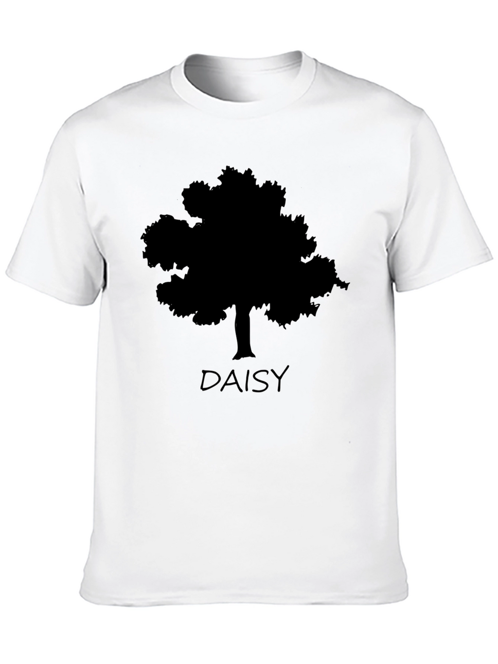 Daisy Tree Silhouette Black T-Shirt