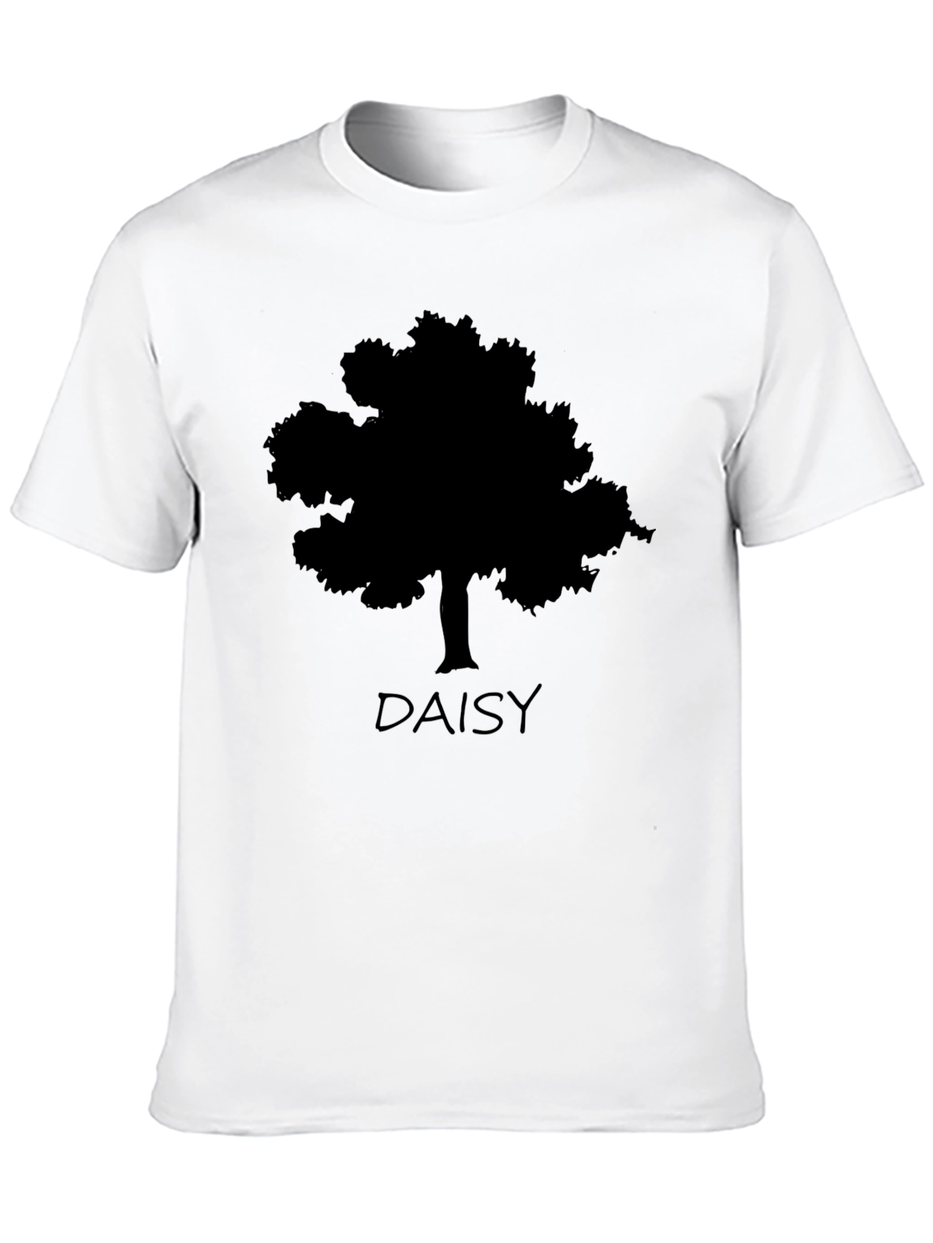 Daisy Tree Silhouette Black T-Shirt