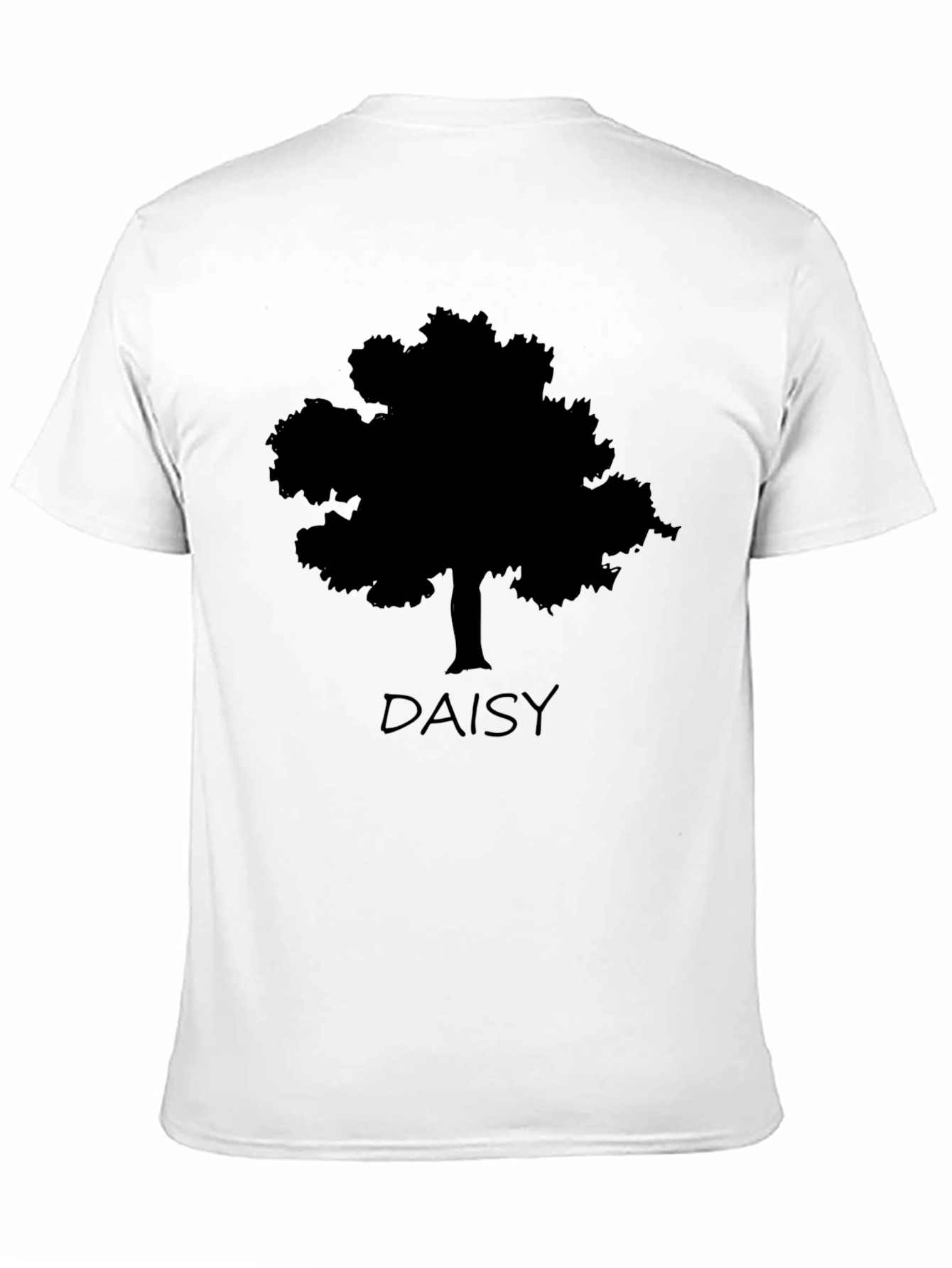 Daisy Tree Silhouette Black T-Shirt