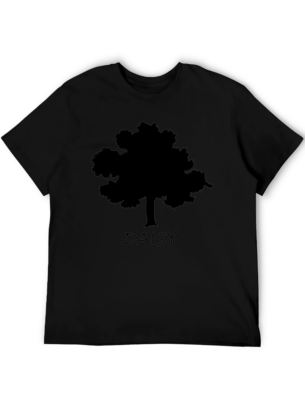 Daisy Tree Silhouette Black T-Shirt