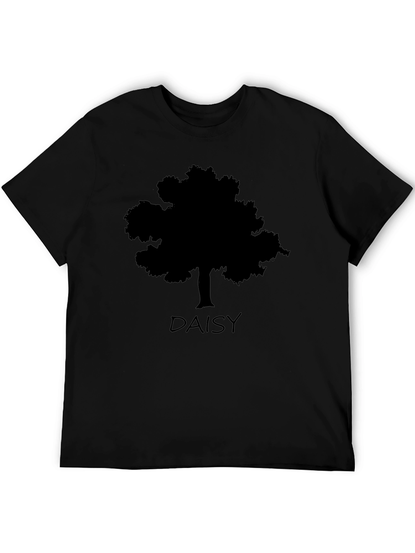 Daisy Tree Silhouette Black T-Shirt