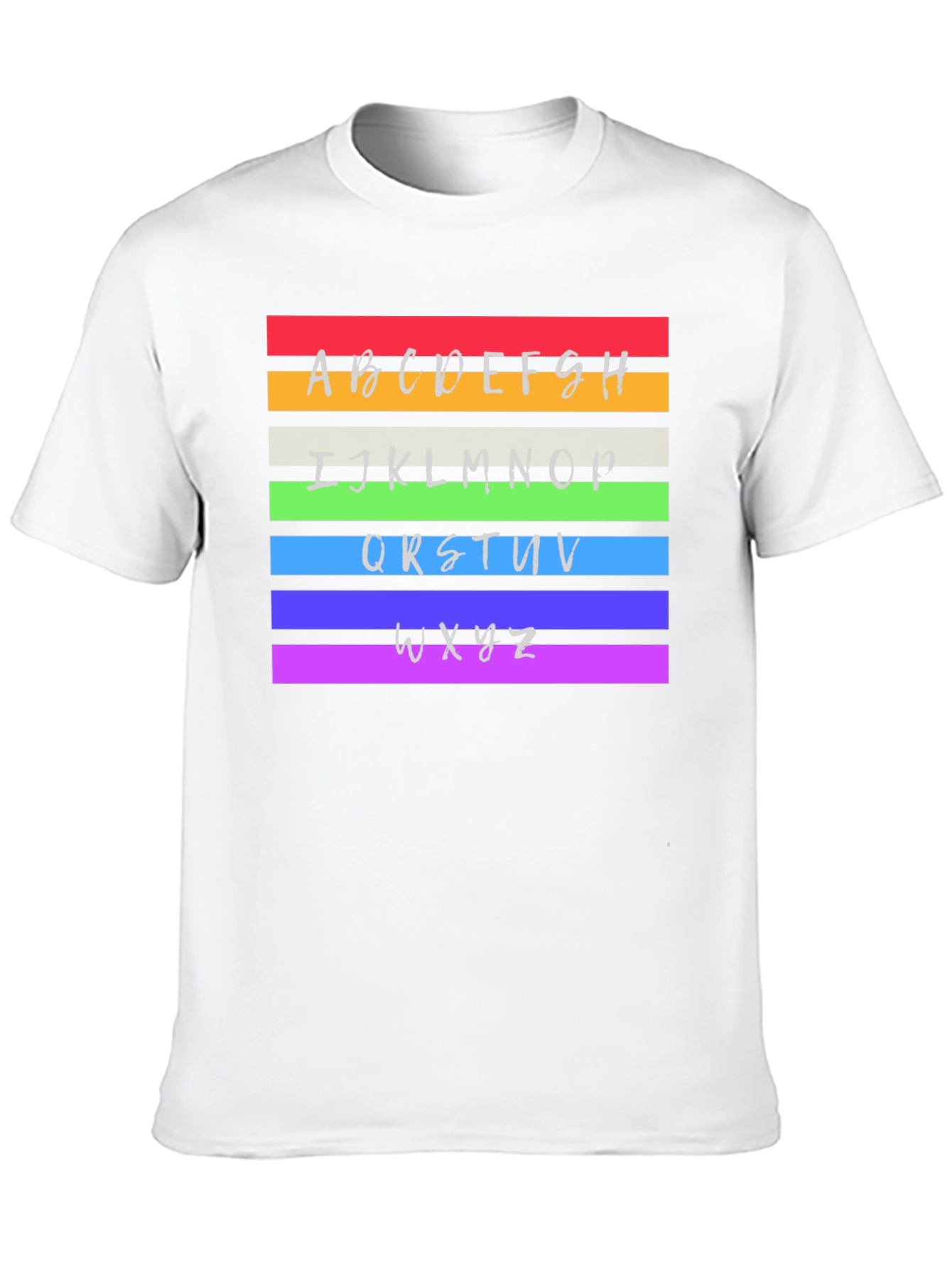 Rainbow Alphabet Graphic T-Shirt