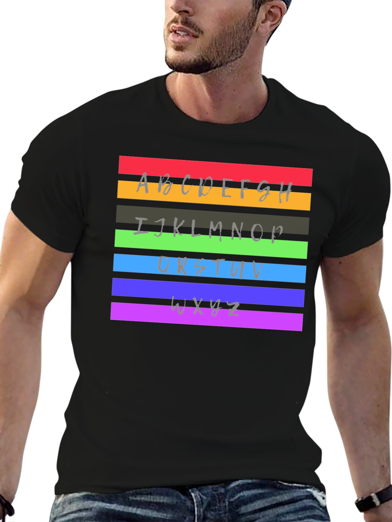 Rainbow Alphabet Graphic T-Shirt