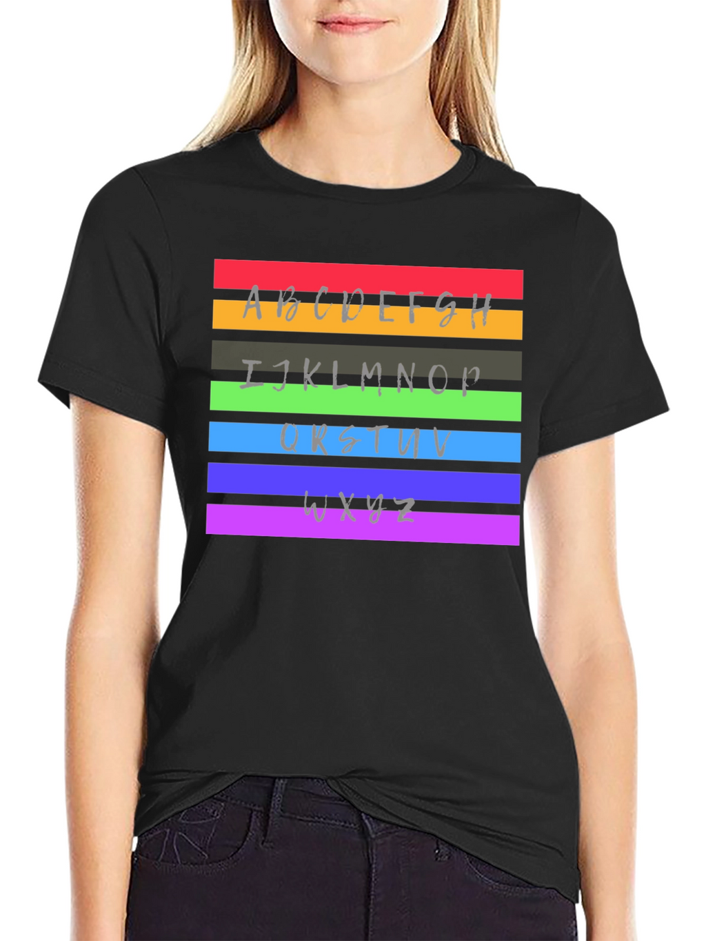 Rainbow Alphabet Graphic T-Shirt