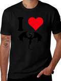 I Heart Dragon Black Graphic Tee