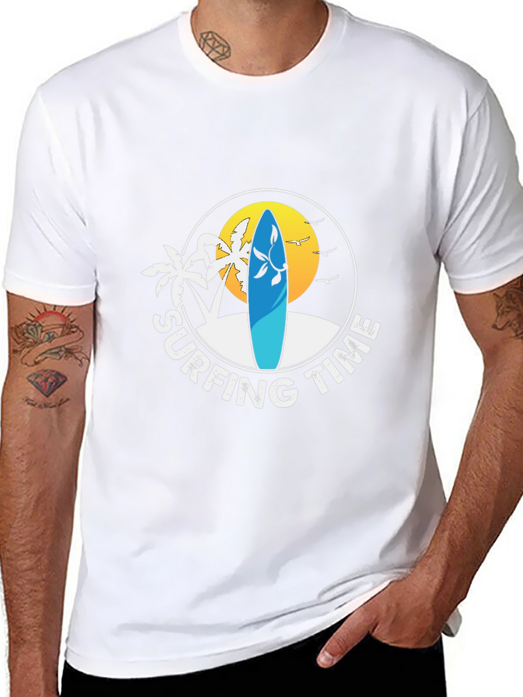 Surfing Time Graphic Tee - Beach Vibes