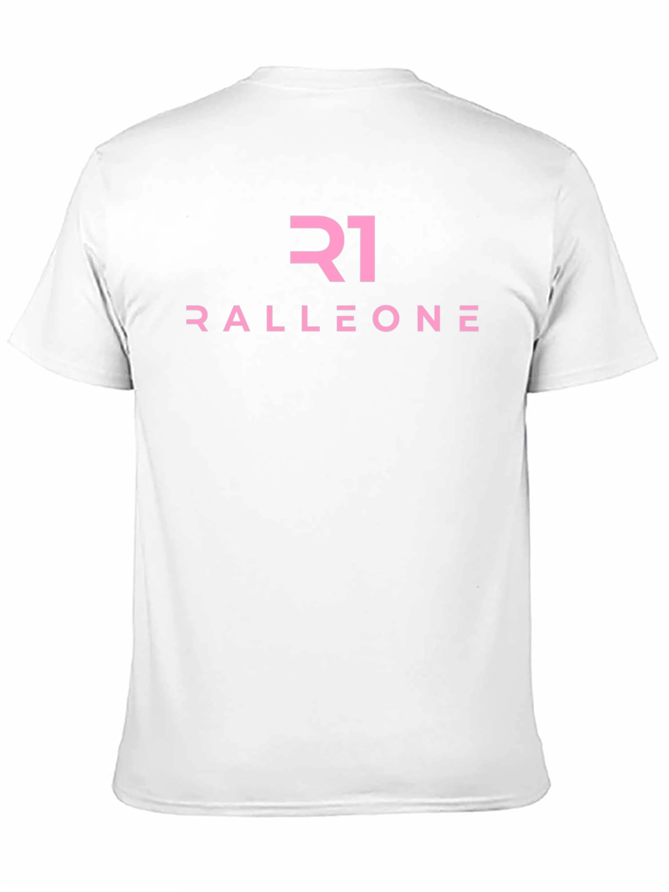 Ralleone Black T-Shirt with Pink Logo