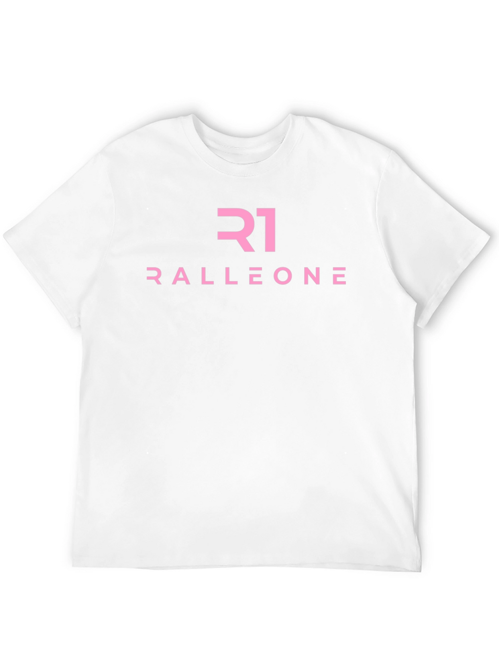 Ralleone Black T-Shirt with Pink Logo