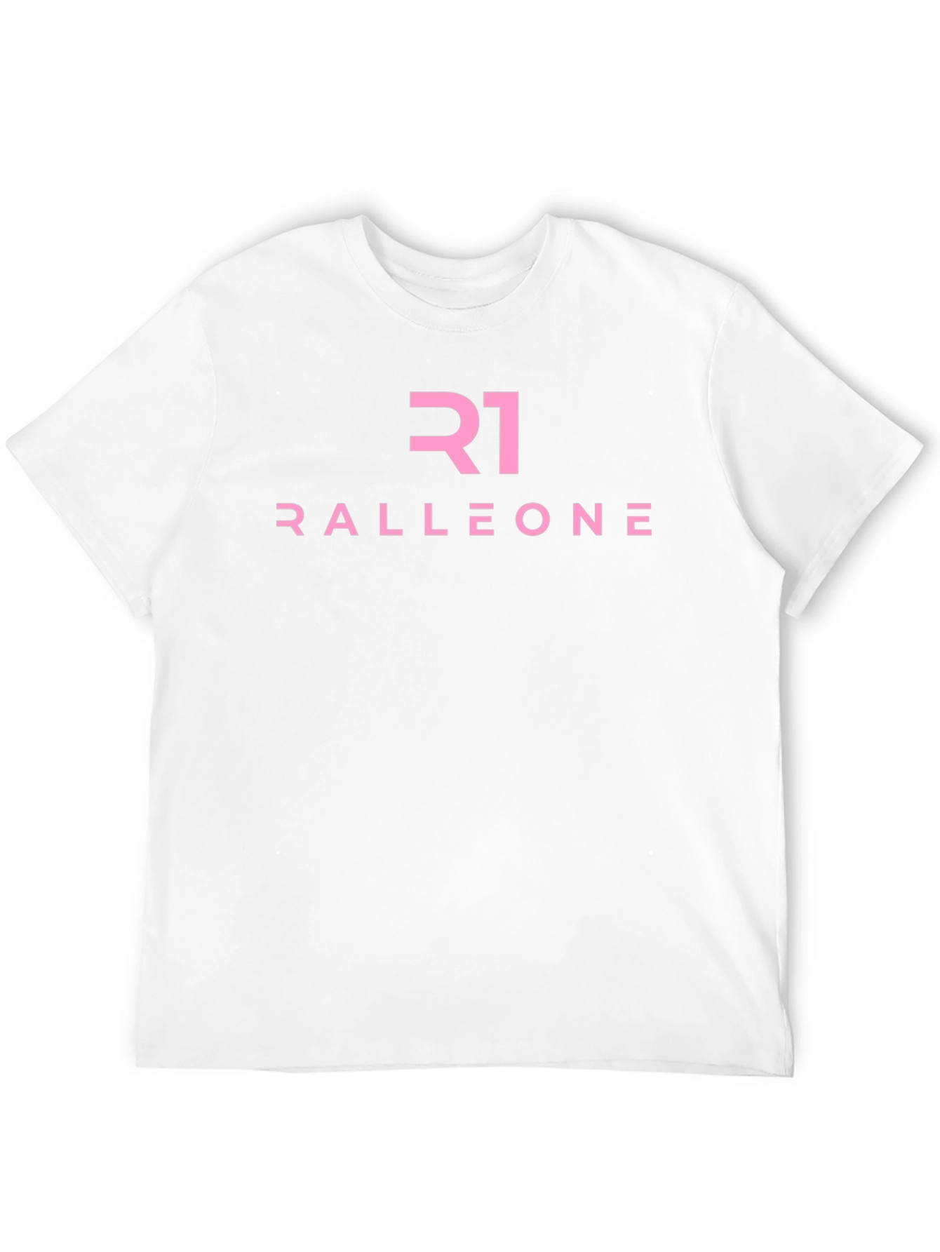 Ralleone Black T-Shirt with Pink Logo