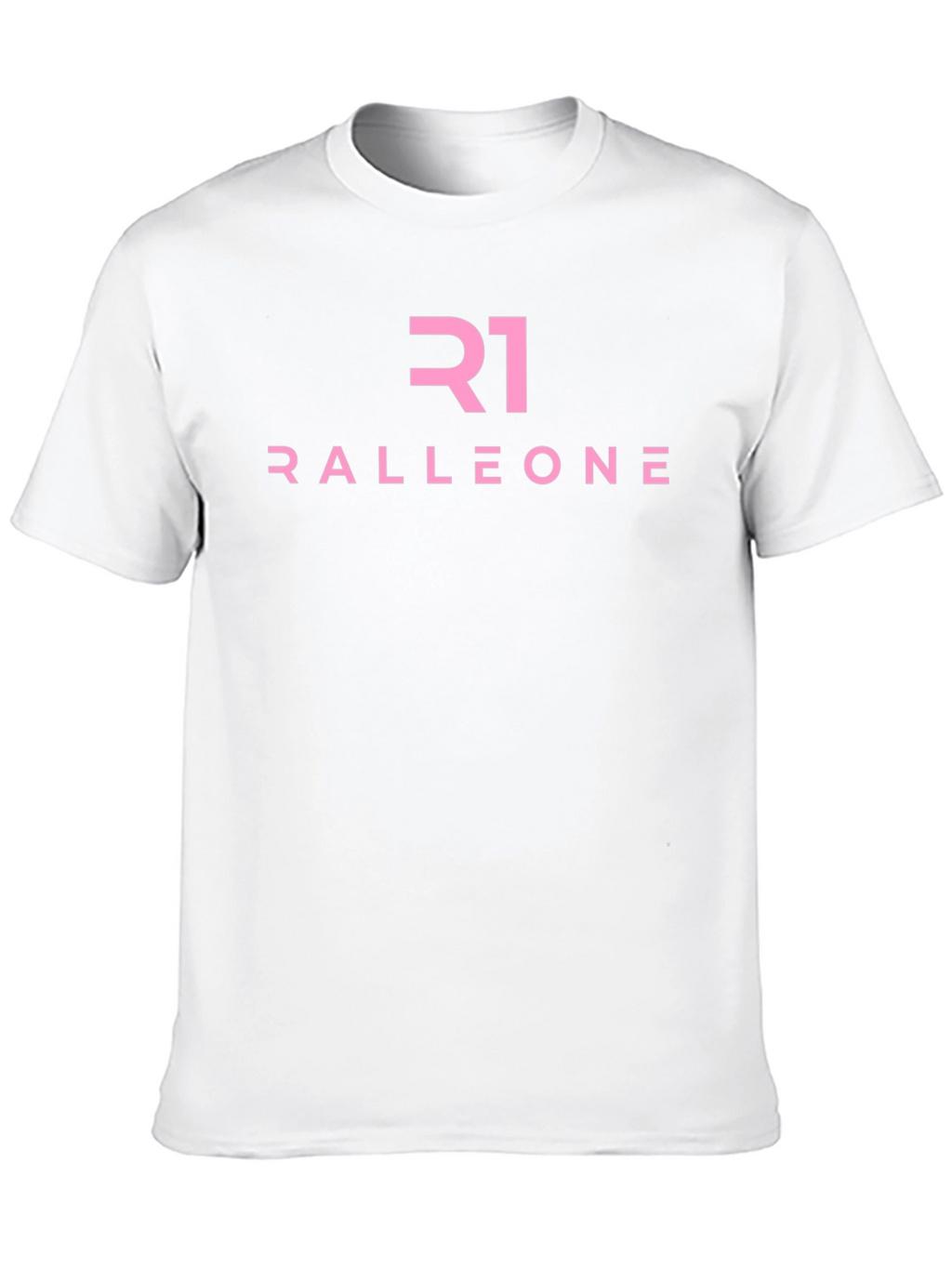 Ralleone Black T-Shirt with Pink Logo