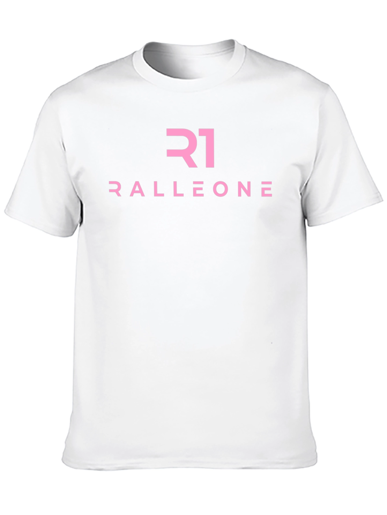 Ralleone Black T-Shirt with Pink Logo