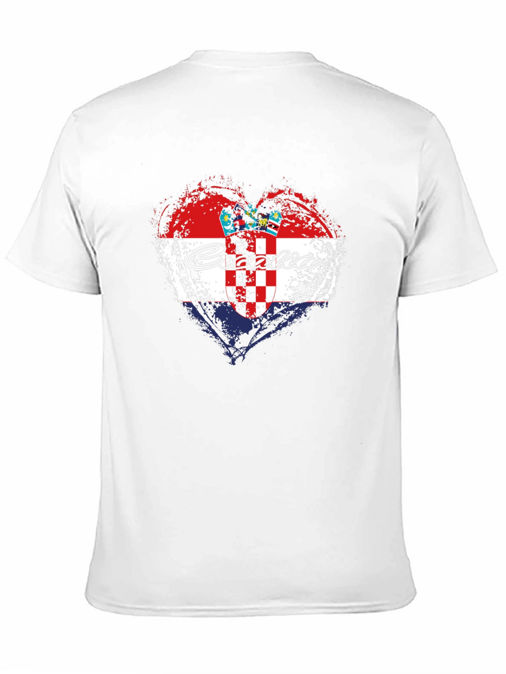Croatia Heart Flag T-Shirt - Black Graphic Tee