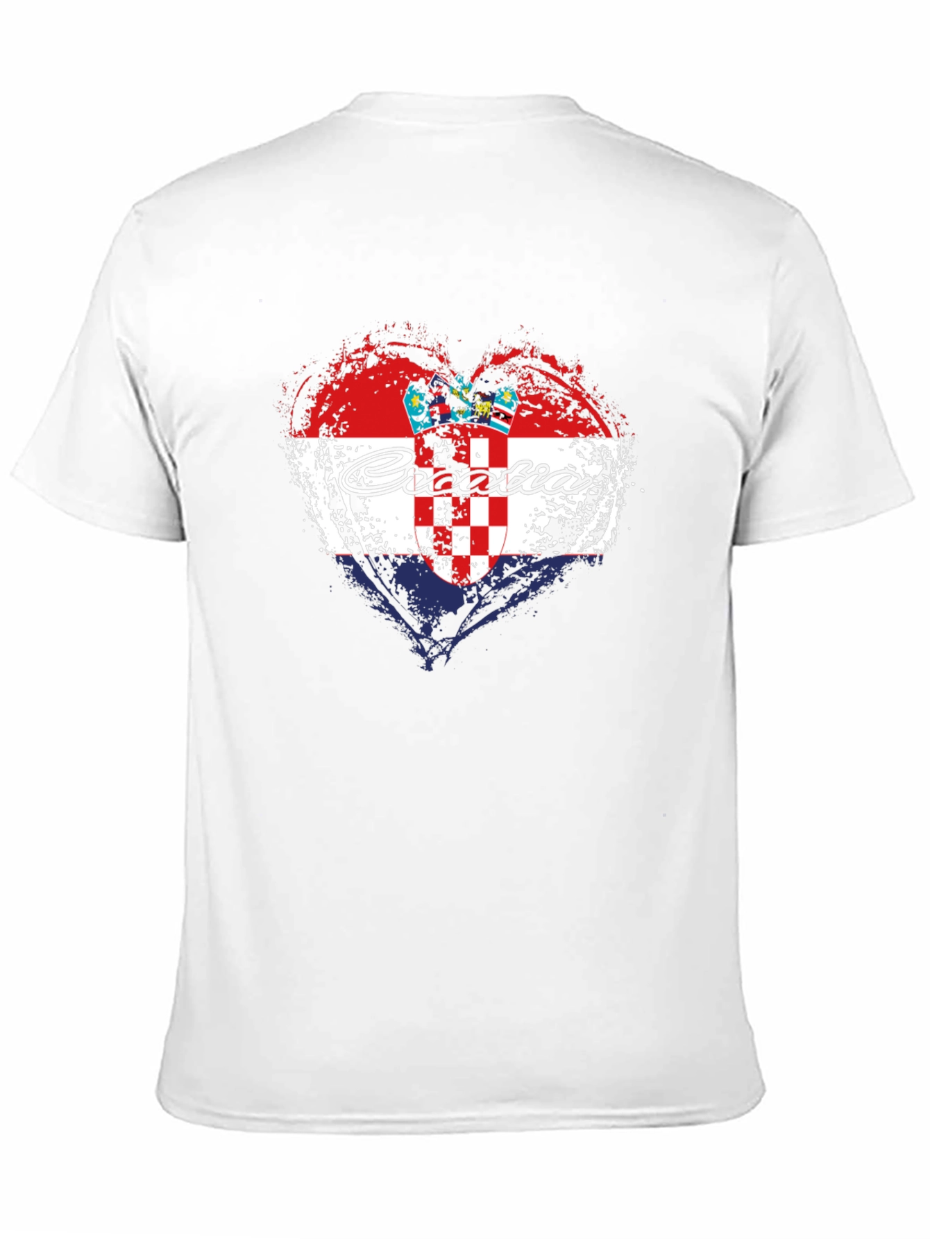 Croatia Heart Flag T-Shirt - Black Graphic Tee