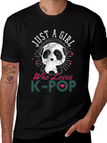 Just A Girl Who Loves K-Pop Panda T-Shirt