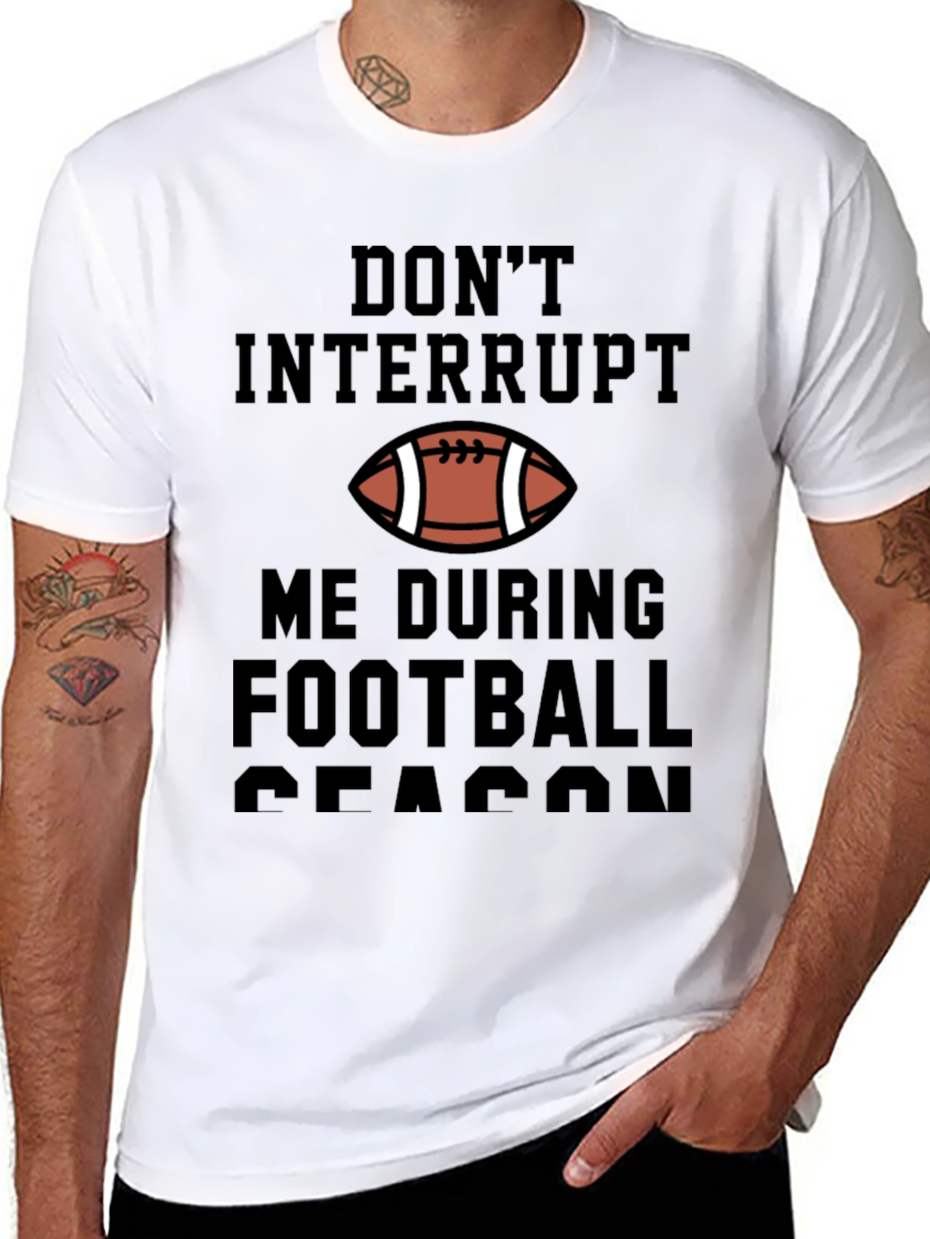 Dont Interrupt Football Season Graphic Tee