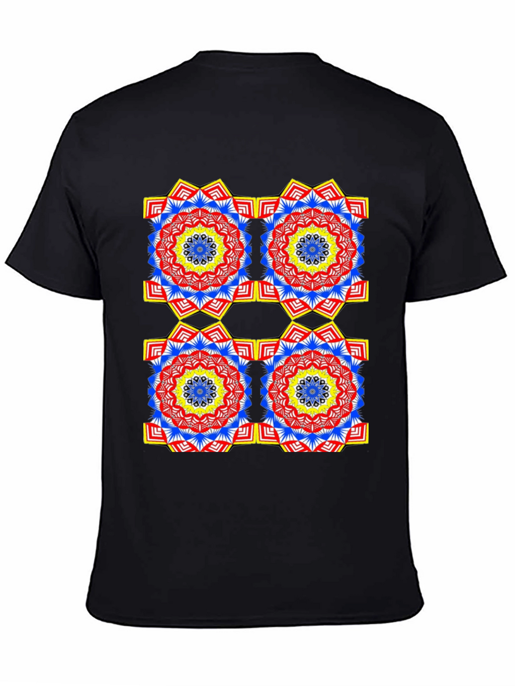 Geometric Mandala Black T-Shirt