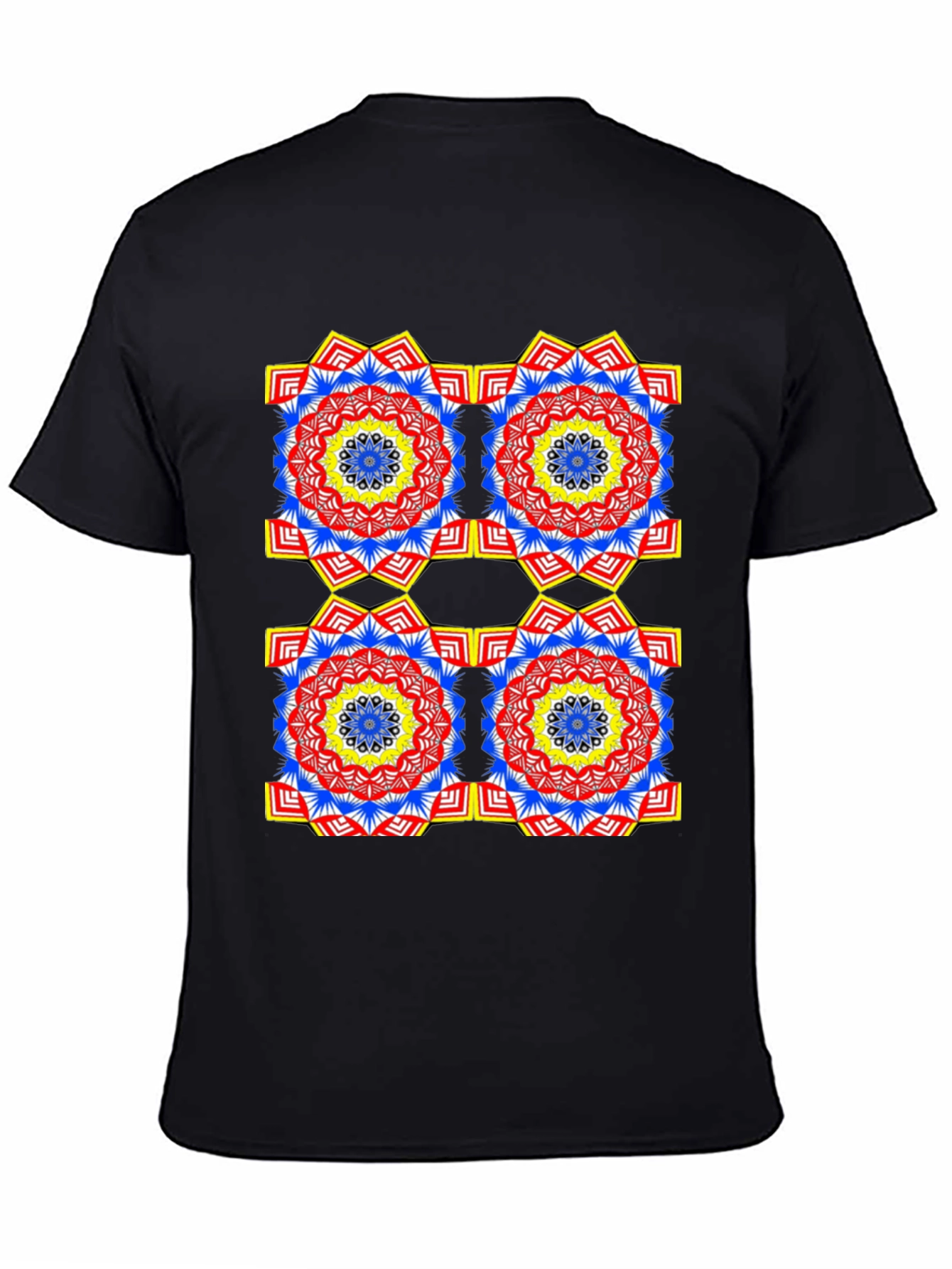 Geometric Mandala Black T-Shirt