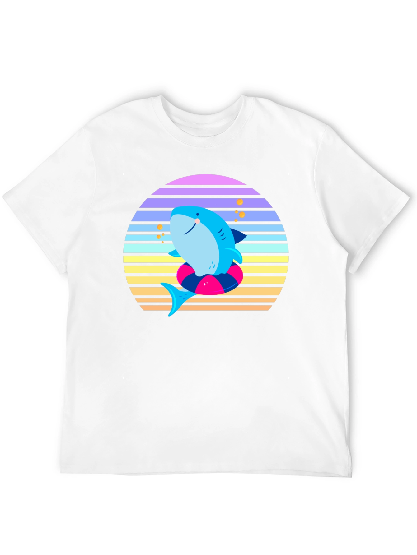 Retro Shark Graphic Tee - Summer Vibes