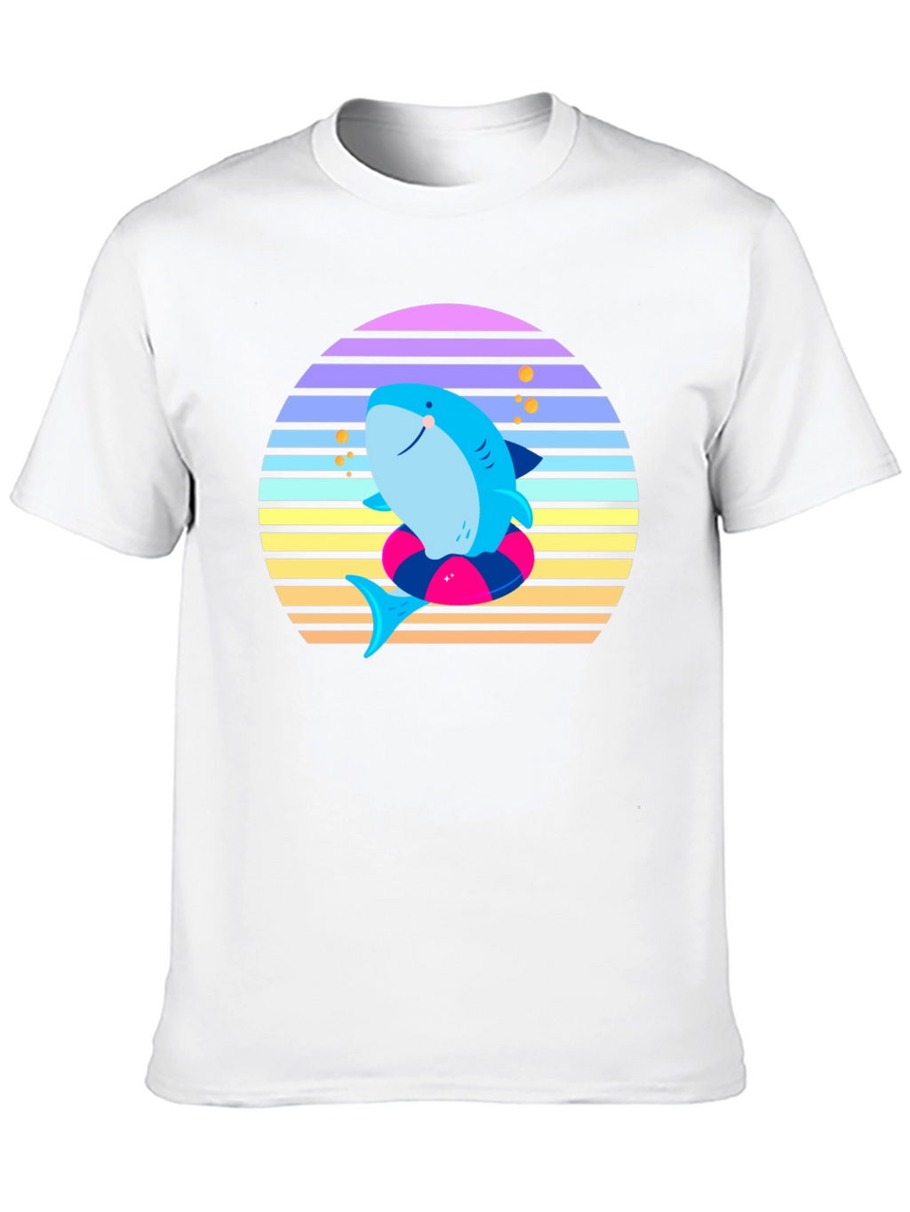 Retro Shark Graphic Tee - Summer Vibes
