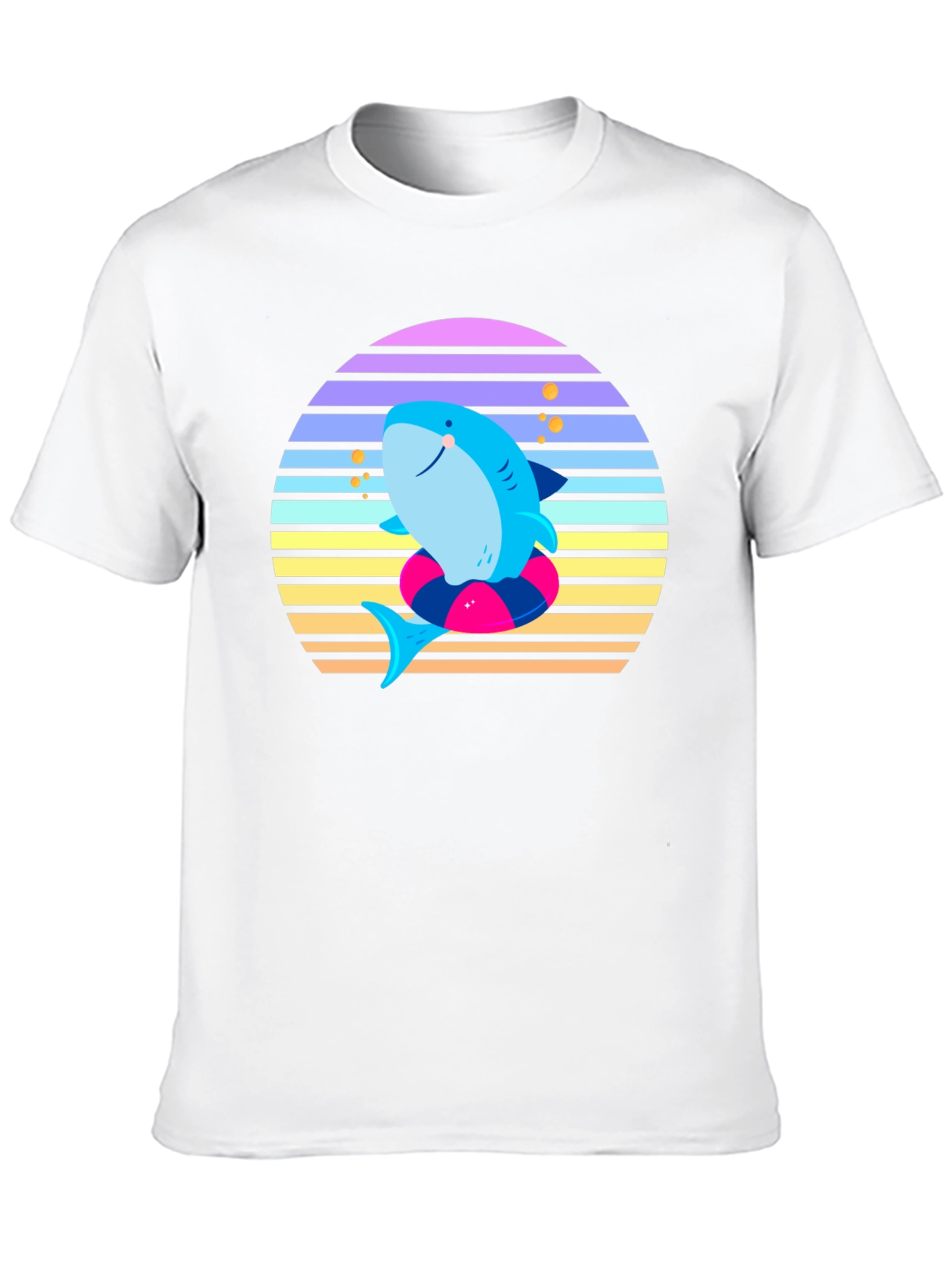 Retro Shark Graphic Tee - Summer Vibes