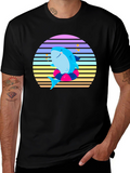 Retro Shark Graphic Tee - Summer Vibes