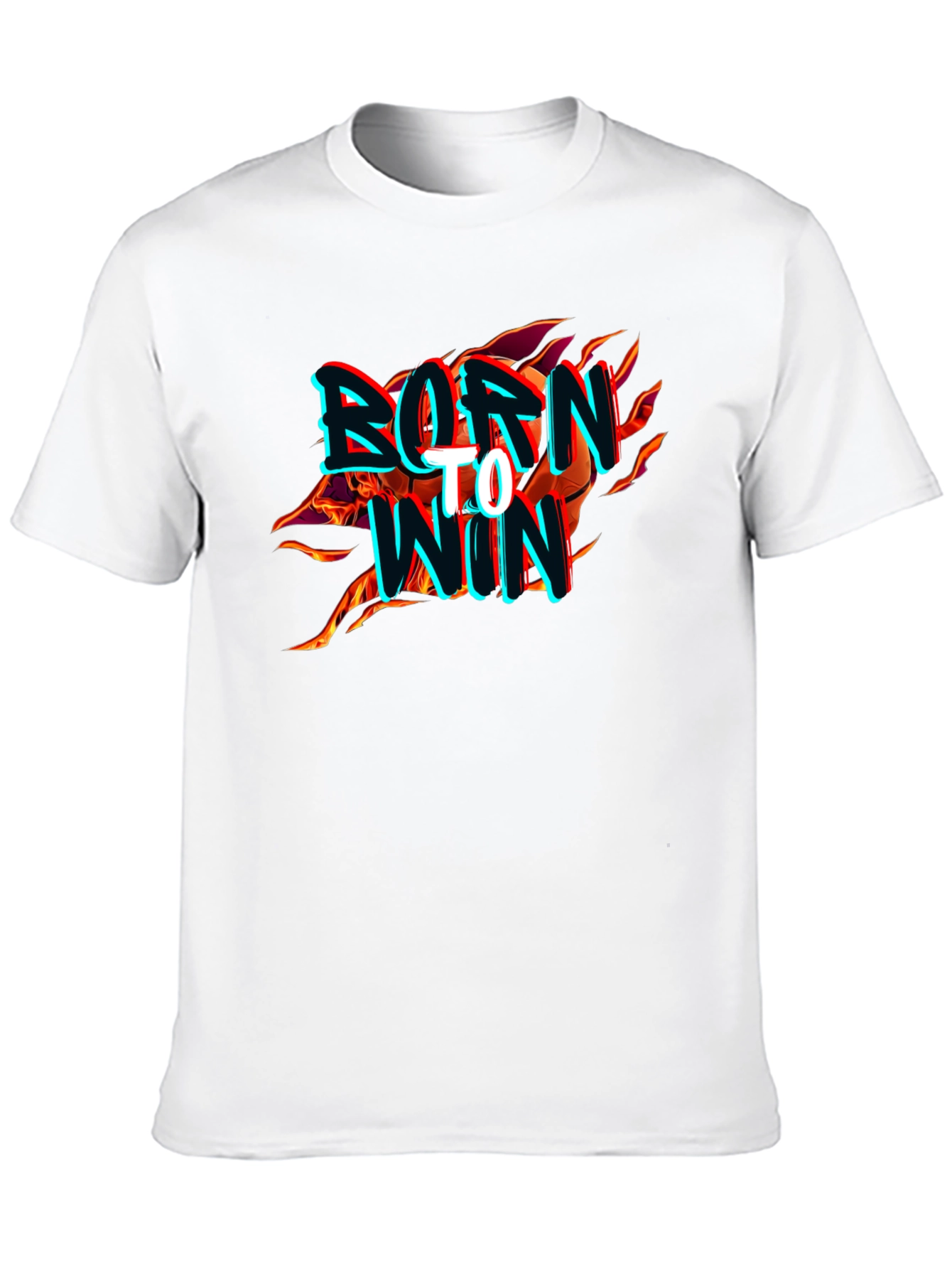 Born to Win Graphic Print Mens Black T-Shirt
