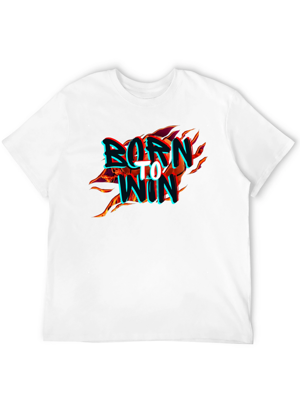 Born to Win Graphic Print Mens Black T-Shirt