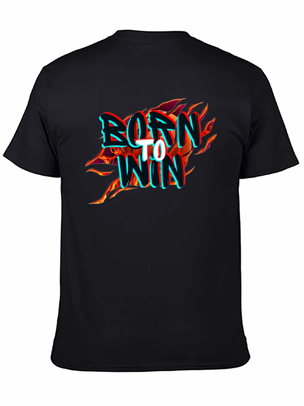 Born to Win Graphic Print Mens Black T-Shirt
