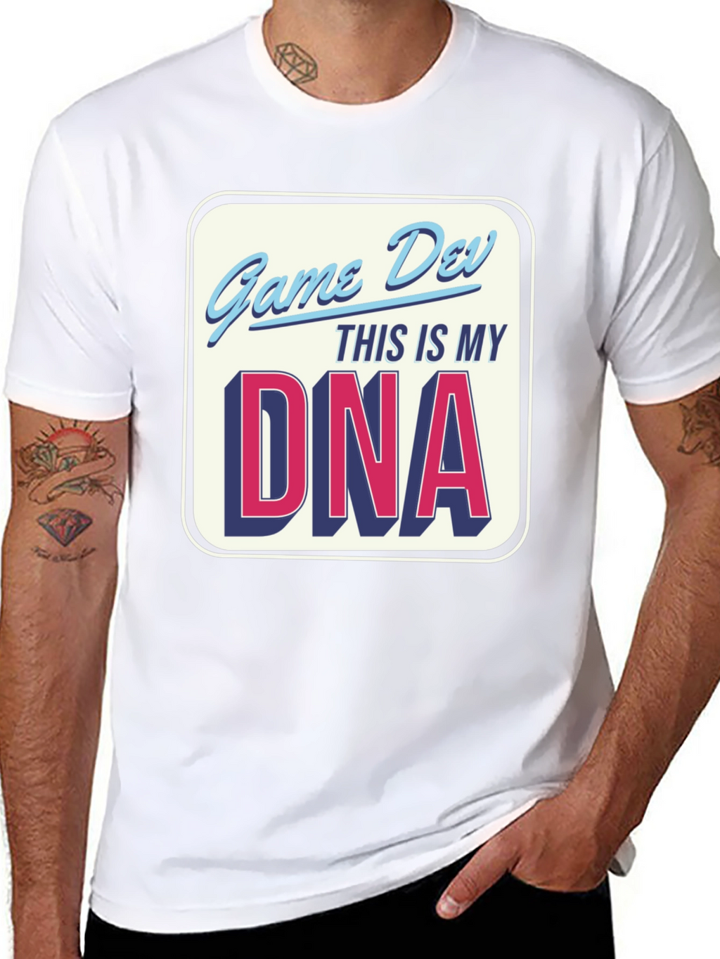 Game Dev DNA T-Shirt - Black Crew Neck Tee