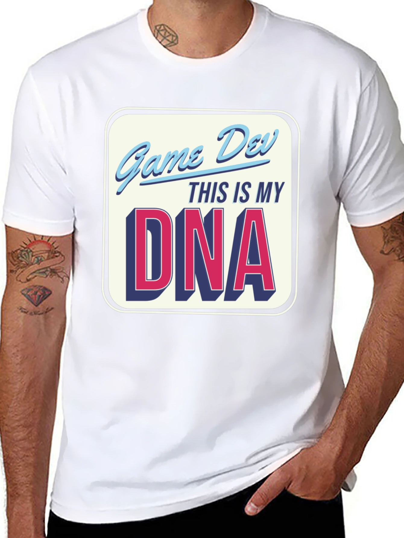 Game Dev DNA T-Shirt - Black Crew Neck Tee