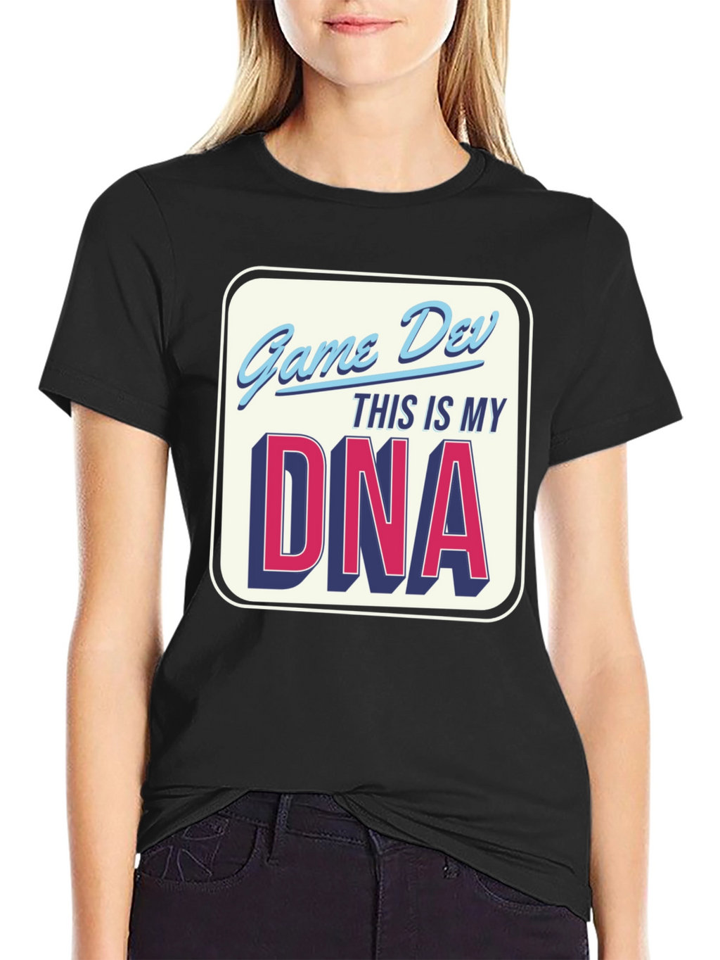 Game Dev DNA T-Shirt - Black Crew Neck Tee