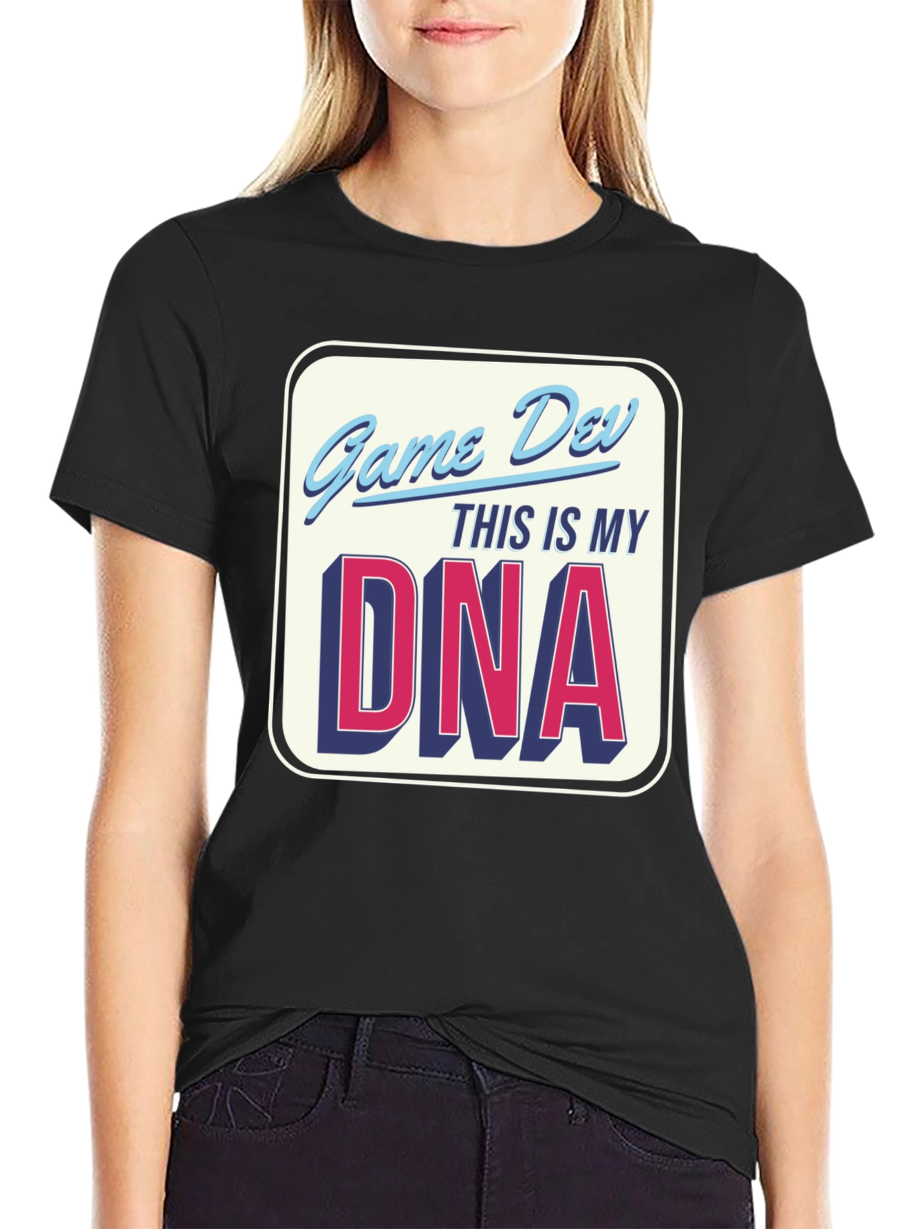 Game Dev DNA T-Shirt - Black Crew Neck Tee