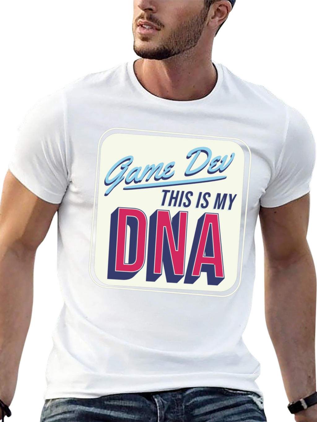 Game Dev DNA T-Shirt - Black Crew Neck Tee