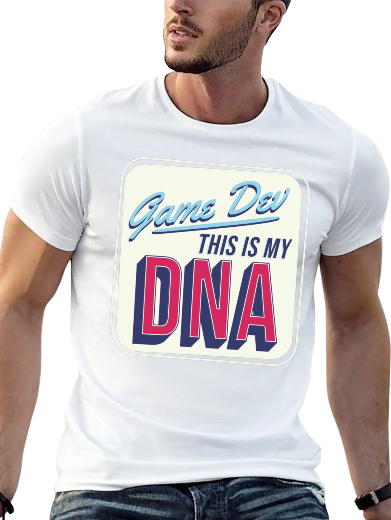 Game Dev DNA T-Shirt - Black Crew Neck Tee