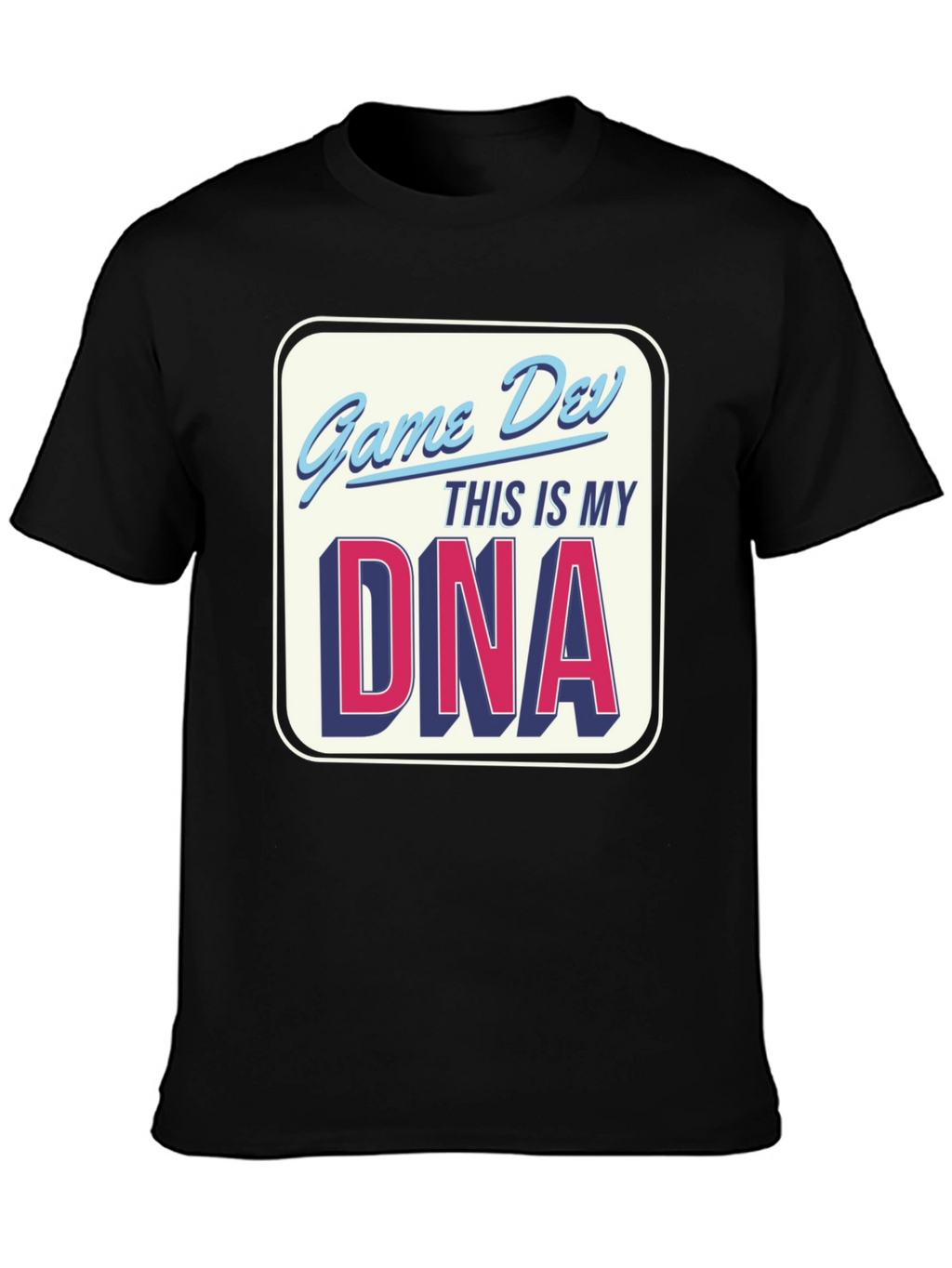 Game Dev DNA T-Shirt - Black Crew Neck Tee
