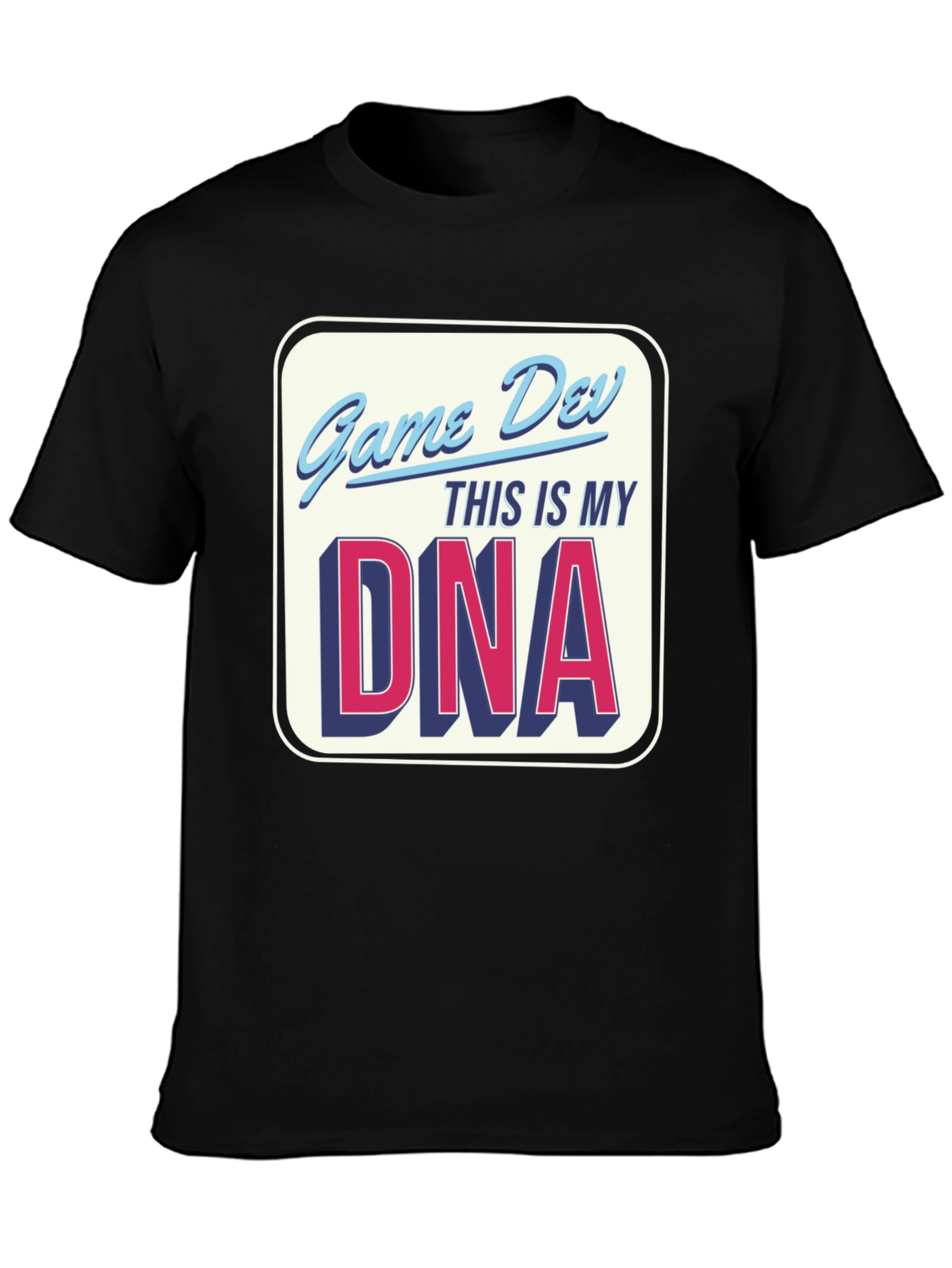 Game Dev DNA T-Shirt - Black Crew Neck Tee