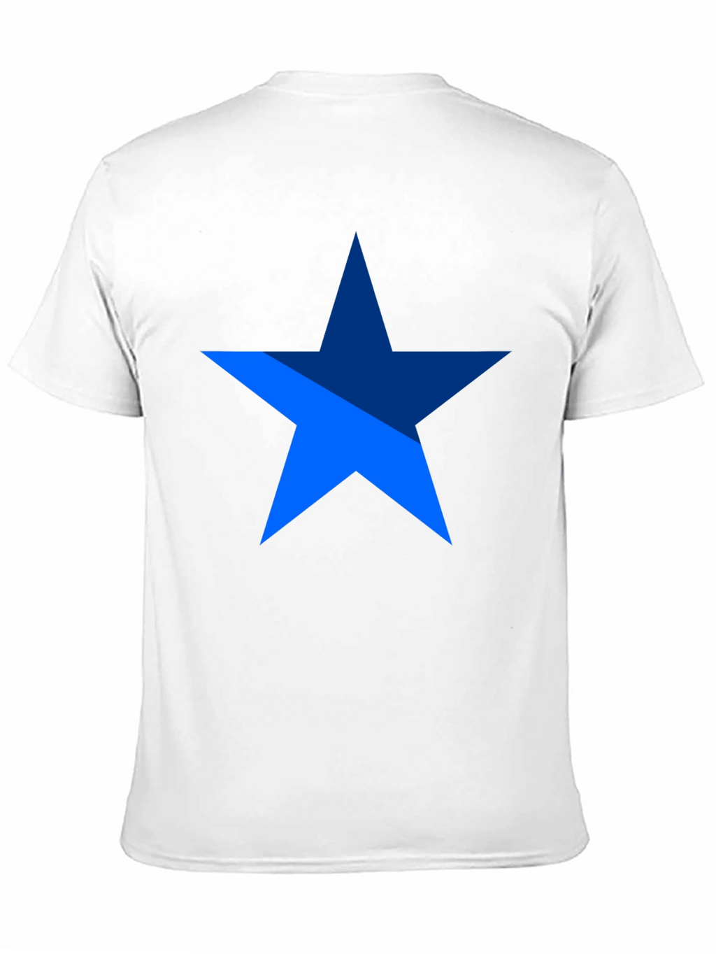 Blue Star Graphic Print Black T-Shirt