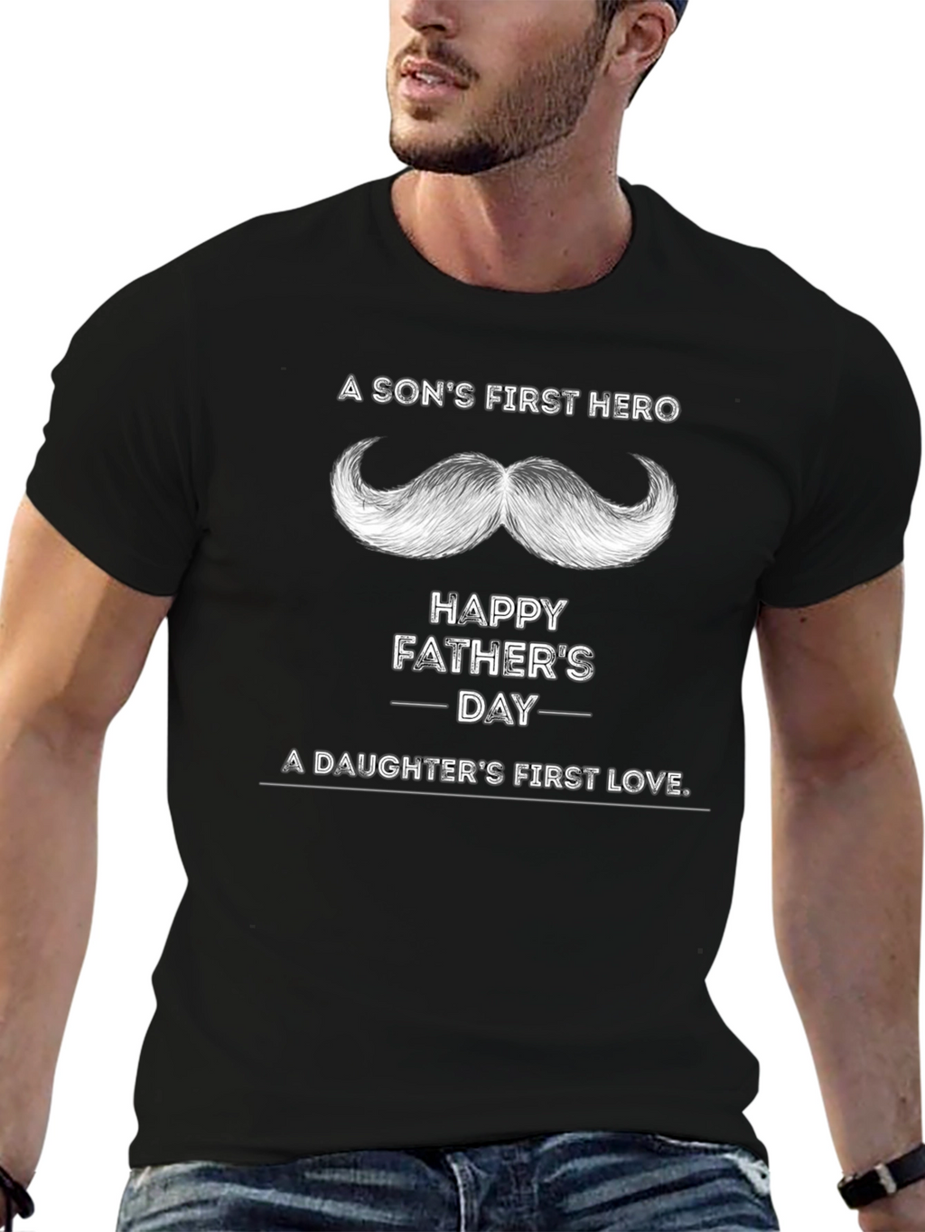 Happy Fathers Day T-Shirt - Sons Hero Daughters Love