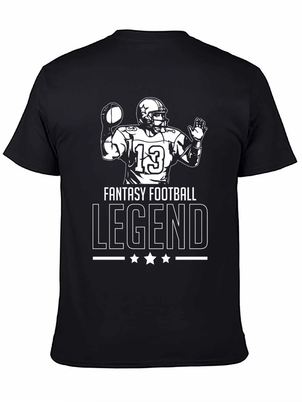 Fantasy Football Legend T-Shirt - Black Cotton Tee
