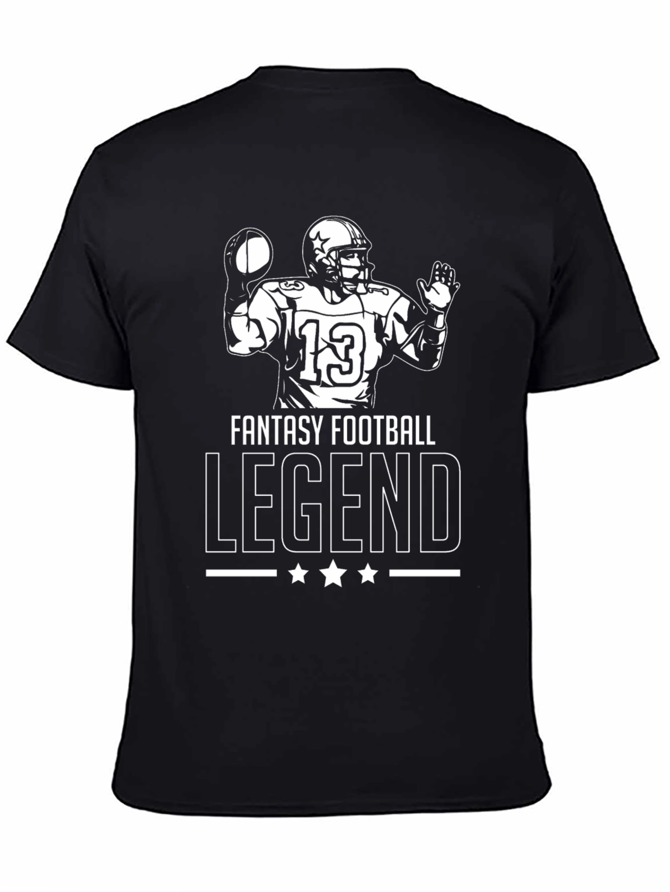 Fantasy Football Legend T-Shirt - Black Cotton Tee