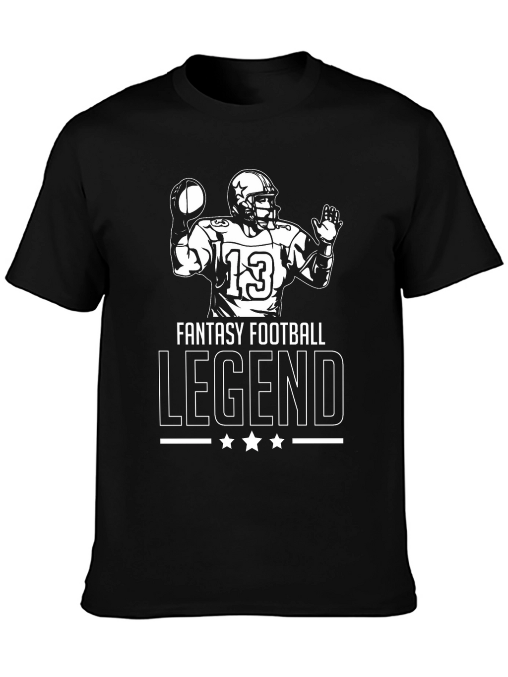Fantasy Football Legend T-Shirt - Black Cotton Tee