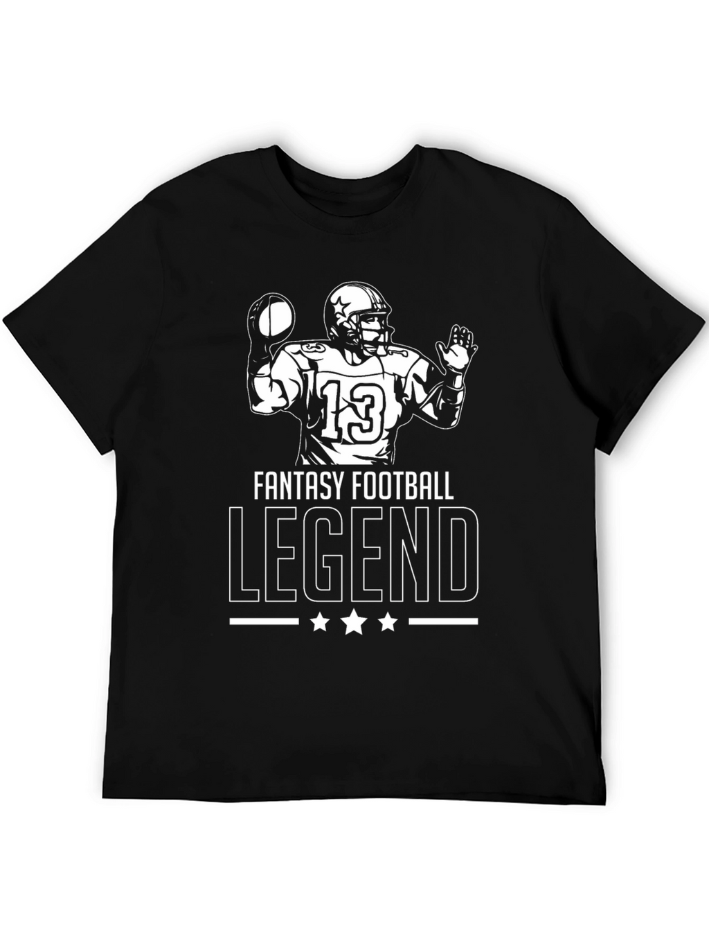 Fantasy Football Legend T-Shirt - Black Cotton Tee