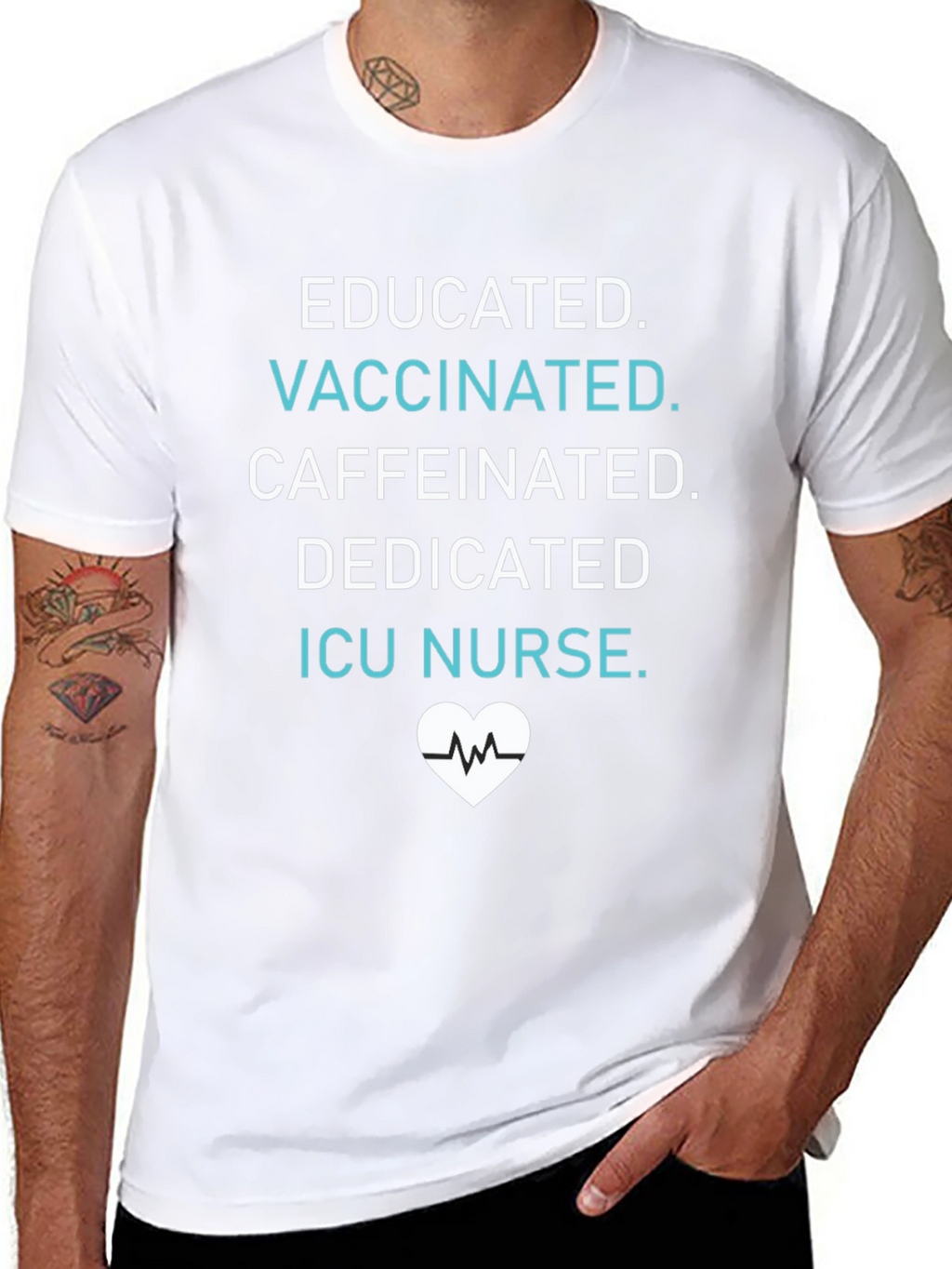 Educated Vaccinated ICU Nurse T-Shirt