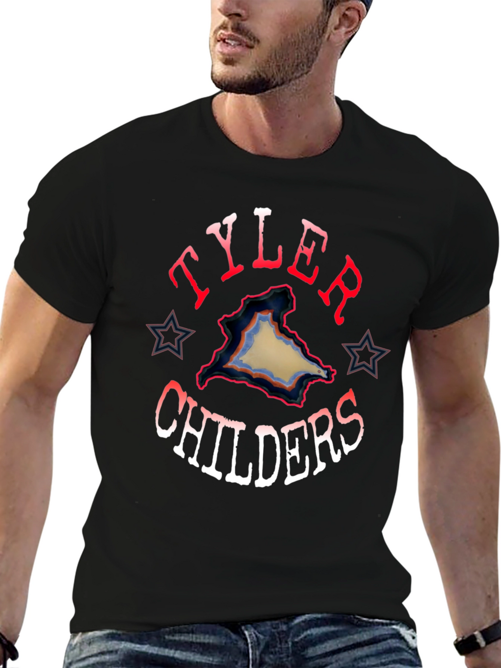 Tyler Childers Graphic Tee - Black Cotton Blend