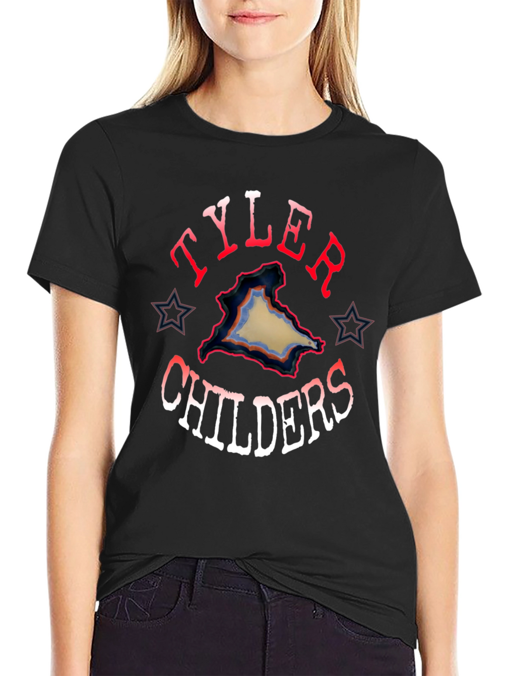 Tyler Childers Graphic Tee - Black Cotton Blend