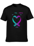 Teal and Purple I Miss My Dad T-Shirt