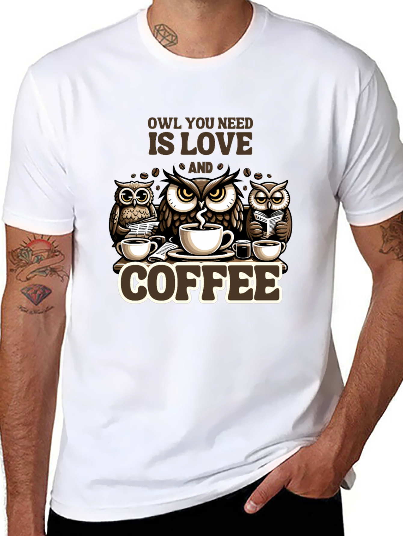 Owl You Need is Love & Coffee T-Shirt