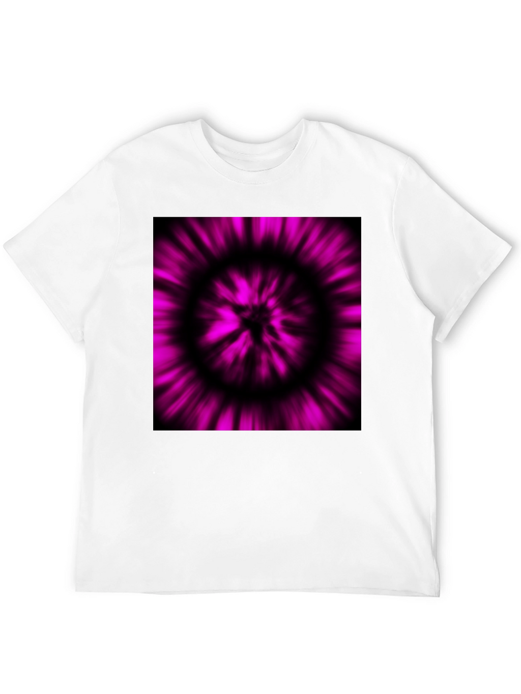 Abstract Purple Vortex Black T-Shirt
